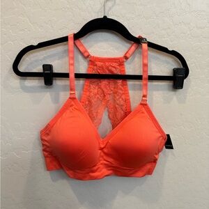Orange/red padded Lacey bralette